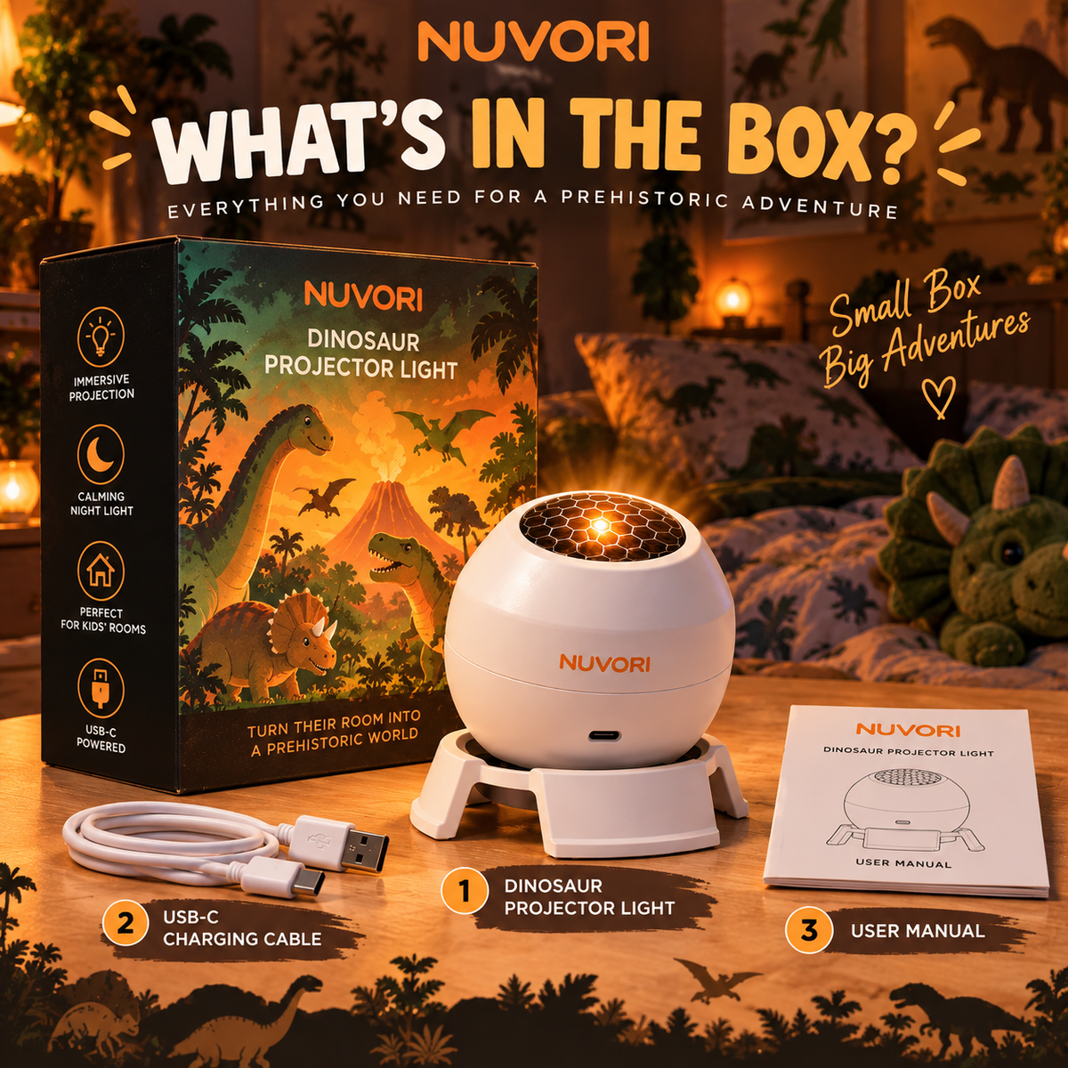 Nuvori - 360° Dinosaur Projector